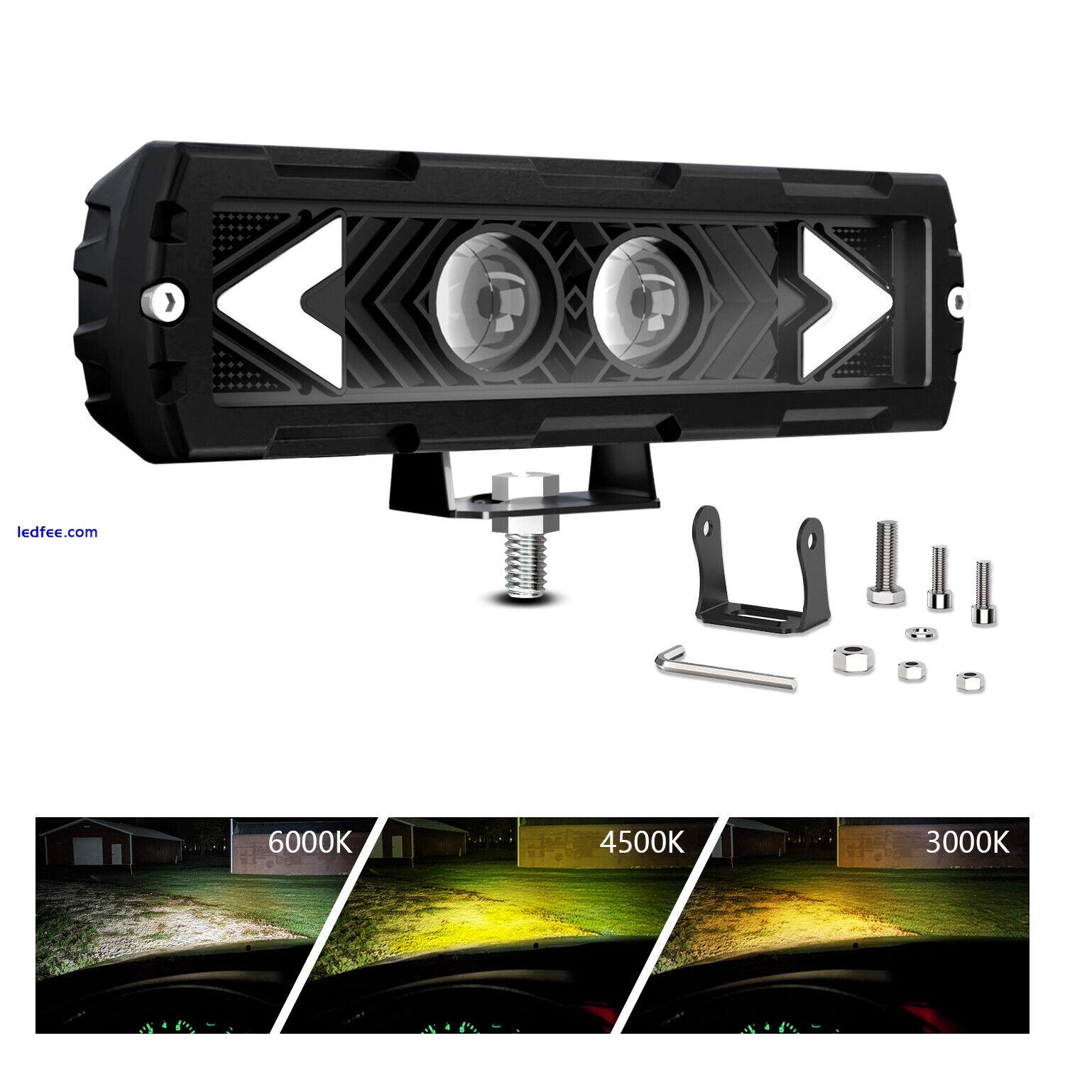 LED Light Bar Car Offroad Spotlight White Yellow 6in LED Driving Fog Lamp 120W 2 