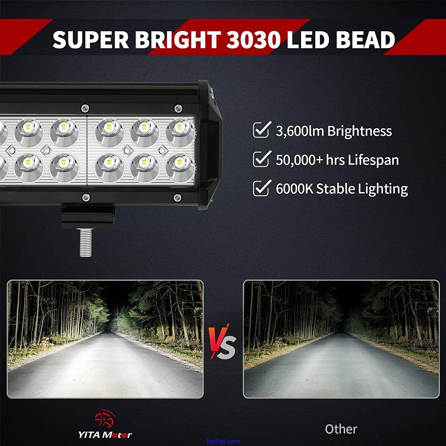 2x 7"inch LED Pods Light Bar Spot Work light Truck Offroad 4WD ATV 1 