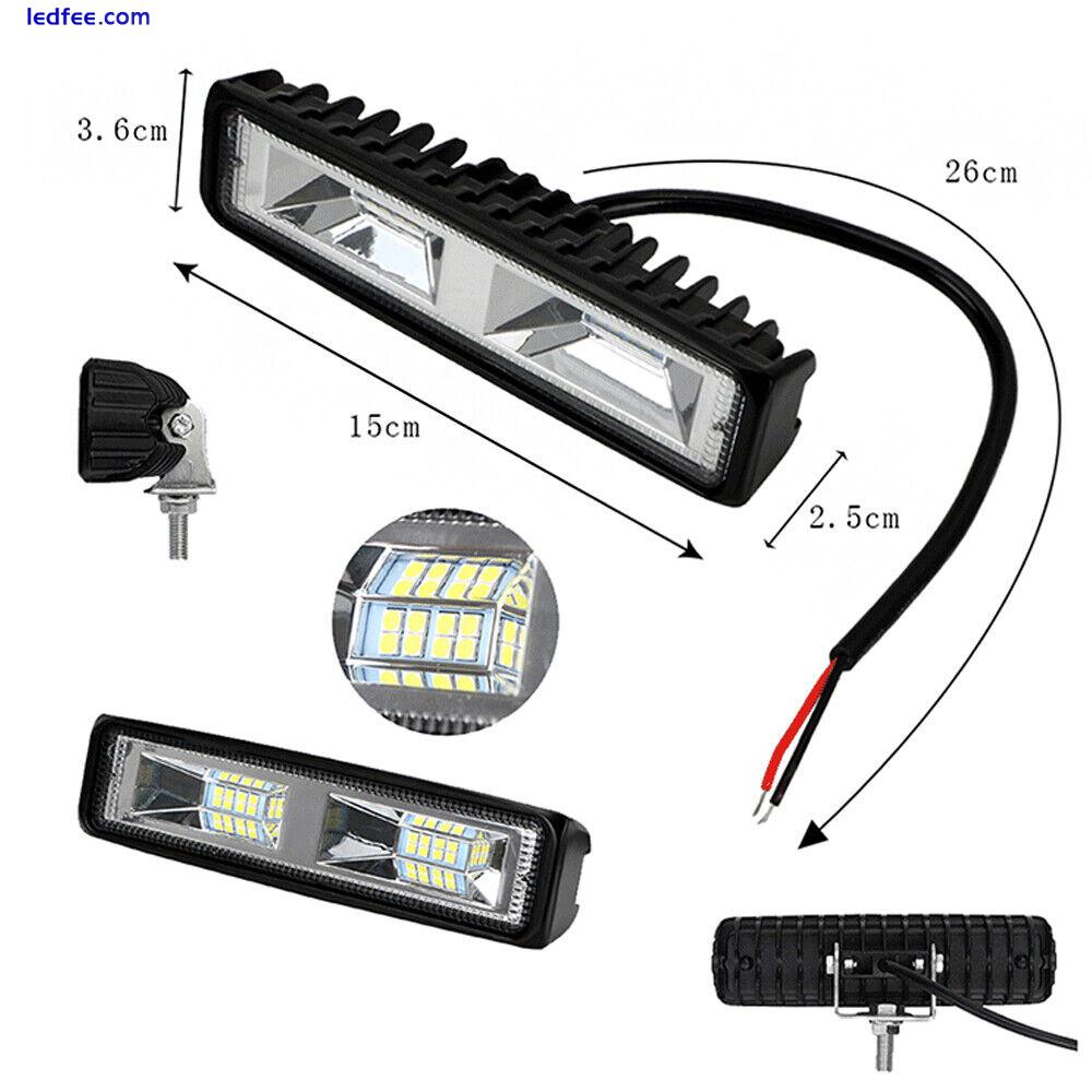 1Pc 48W 16LED Headlight Work Light Bar 12-24V For Car Motorcycle Truck Boat  1 