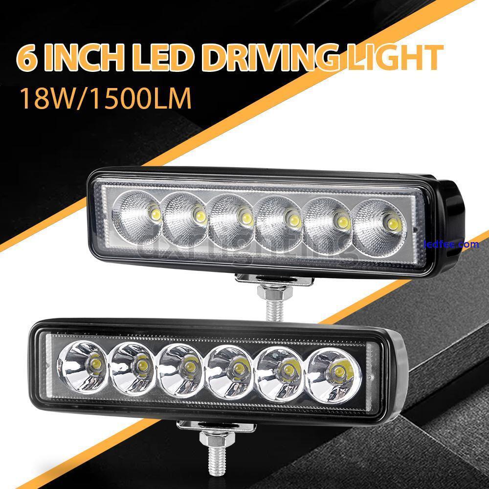 6inch LED Work Light Bar Spot Flood Offroad Fog Driving Lamp Truck SUV 4WD ATV 0 