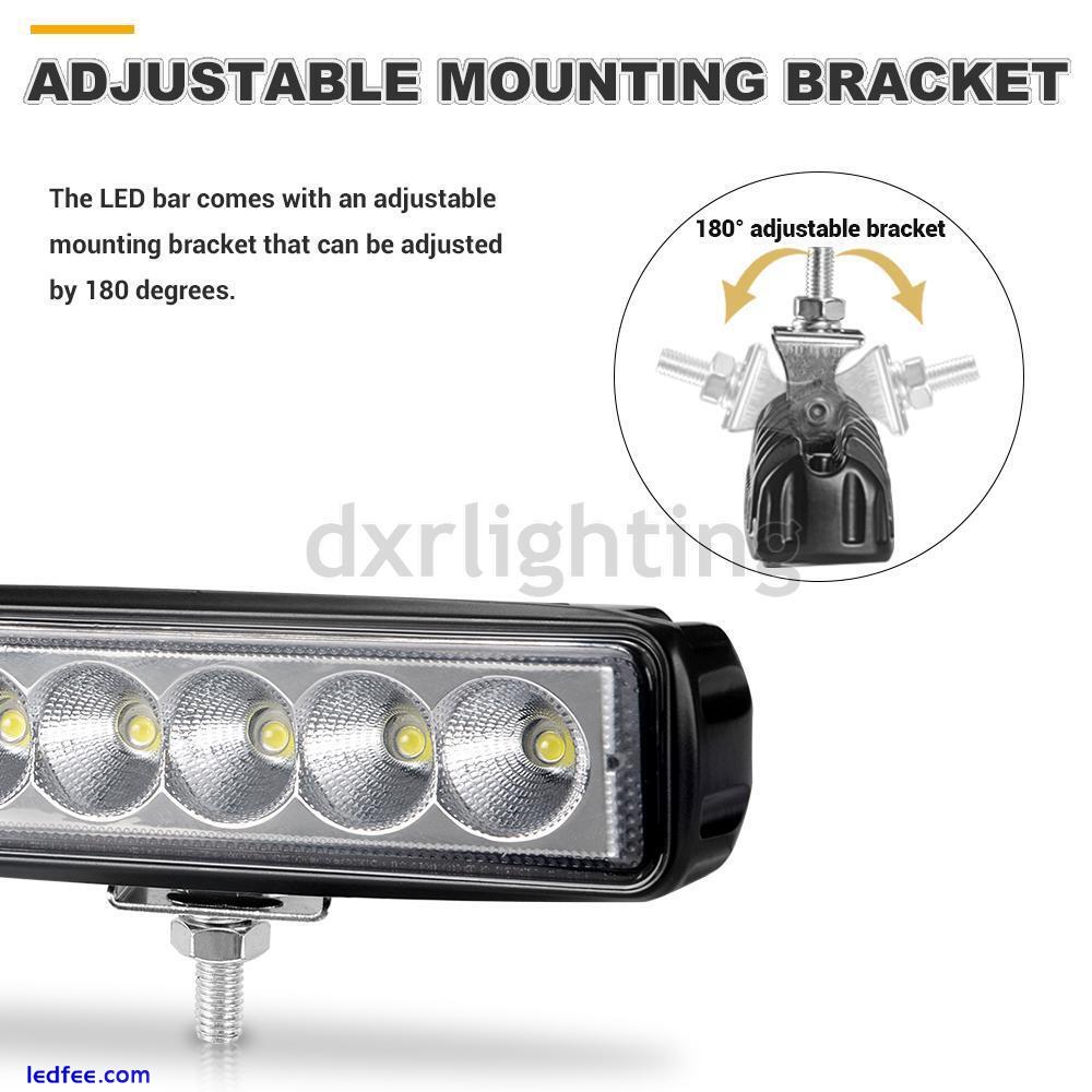 6inch LED Work Light Bar Spot Flood Offroad Fog Driving Lamp Truck SUV 4WD ATV 3 