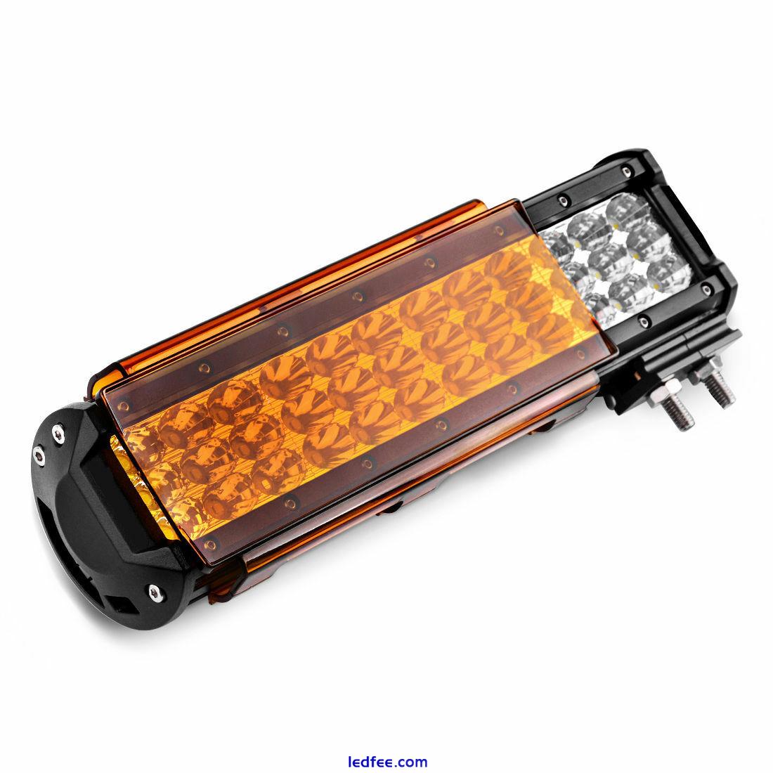 2pcs 8" inch Amber Cover for Offroad LED Light Bar ATV SUV Fog Driving 8"-52INCH 4 