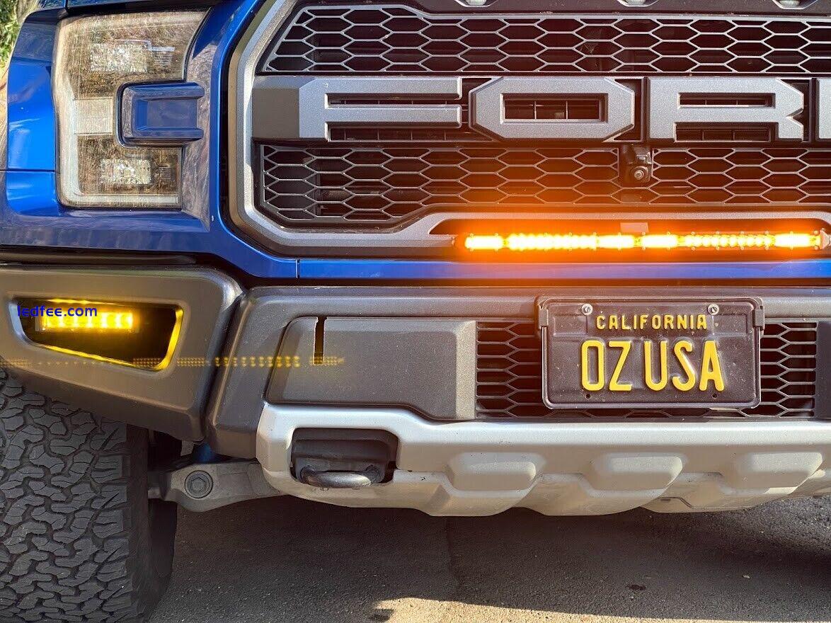 10" Slim LED Light Bar White Amber Dual Color Changing Offroad atv utv suv rv xl 2 