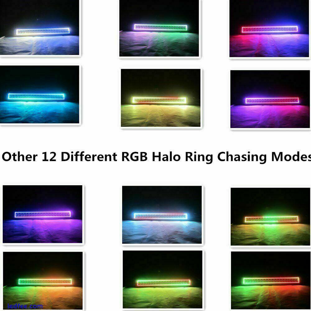 20 INCH LED Off-Road Light LED Light Bar RGB Chasing Halo ATV LED Driving Lights 0 