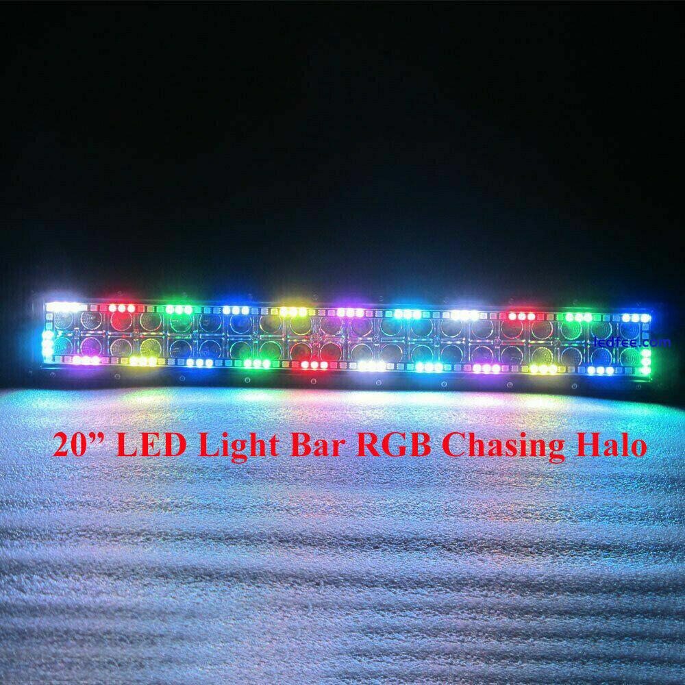 20 INCH LED Off-Road Light LED Light Bar RGB Chasing Halo ATV LED Driving Lights 3 