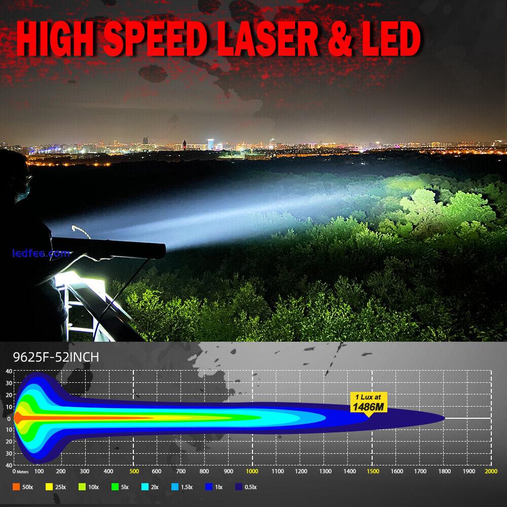 Laser Dual Row 12"22"32"42"52 LED Light Bar Combo Driving lamp For Offroad Truck 3 