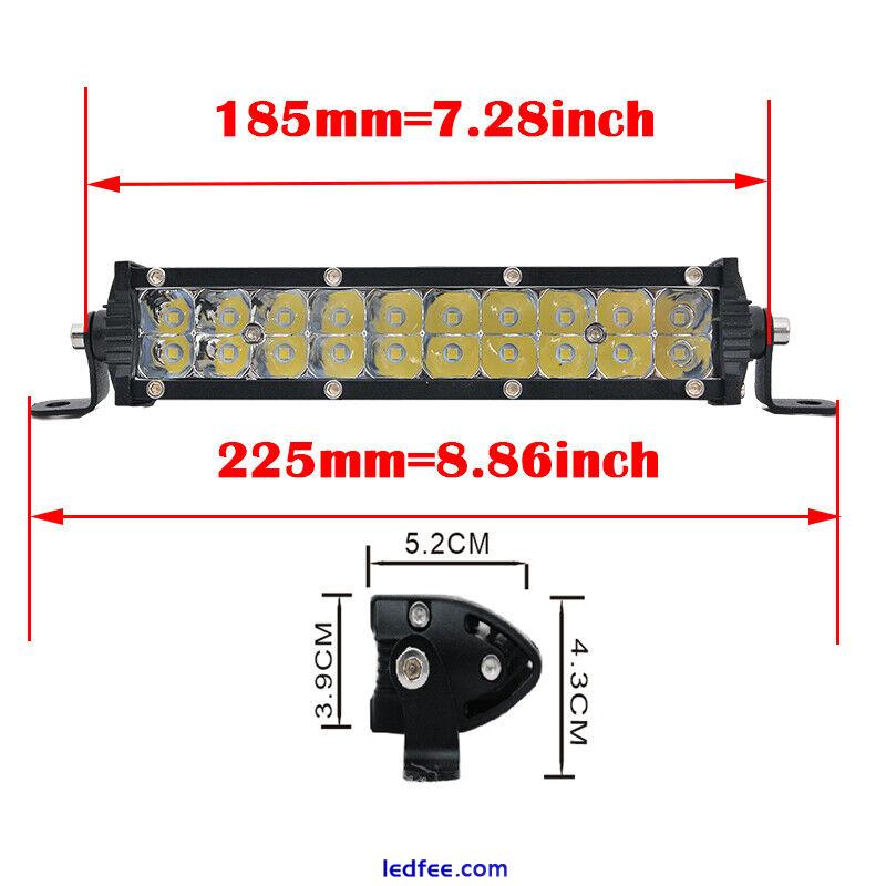 7inch 60W Slim LED Work Light Bar Spot Dual Row Truck ATV Offroad VS 13" 14" 10" 3 