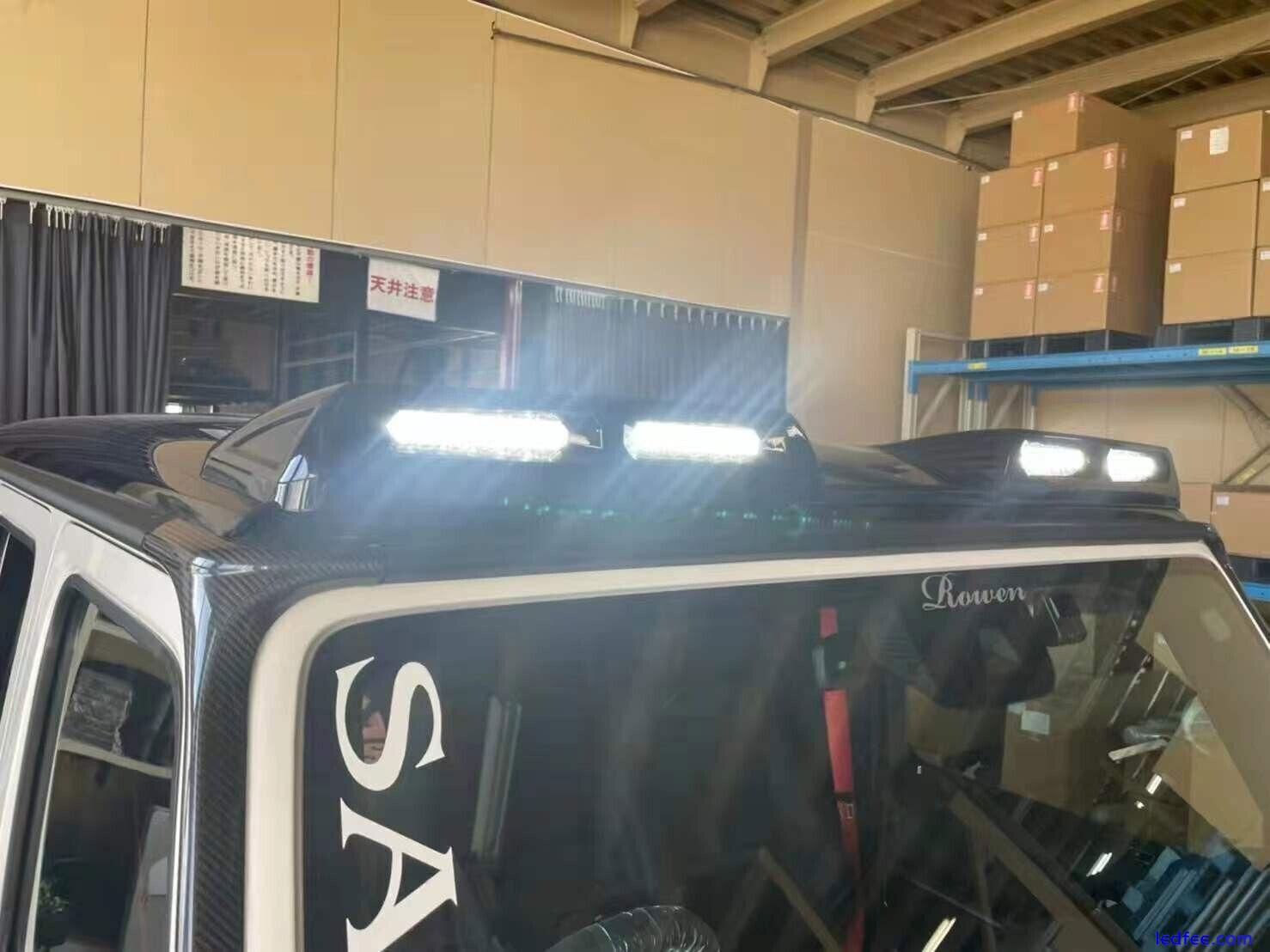 Black ROOF Light Bar with LED DRL Fits For Mercedes Benz G Class W463 2019-2023 5 