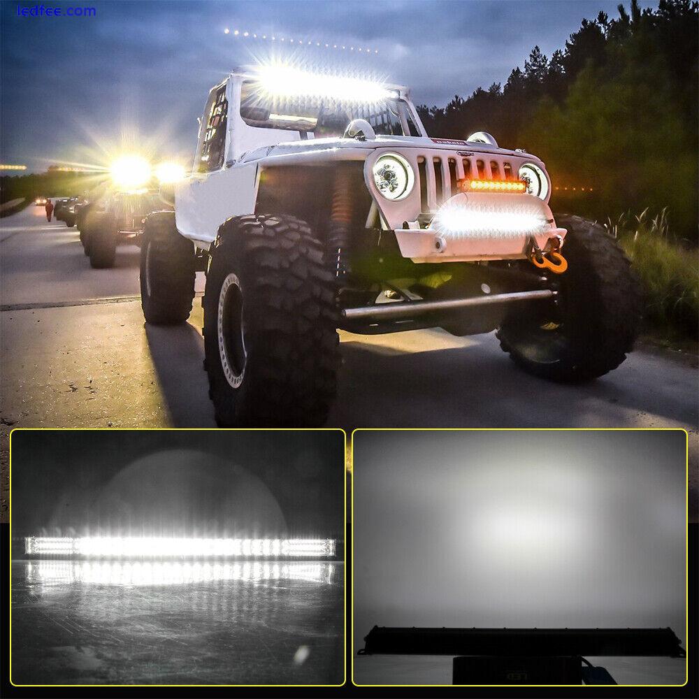 26"inch 1800W Dual Row LED Work Light Bar 4WD Truck SUV ATV Driving Lamp 25/24" 4 