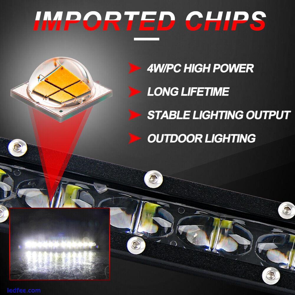 Ultra-thin 8"Inch 120W Led Work Light Bar Spot Beam Offroad Truck 4WD ATV UTV 1 