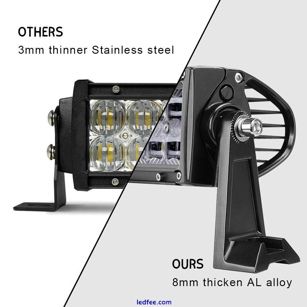 2x Mounting Bracket Brackets Rotating Roll/Bull For LED Work Light Bar Universal 1 