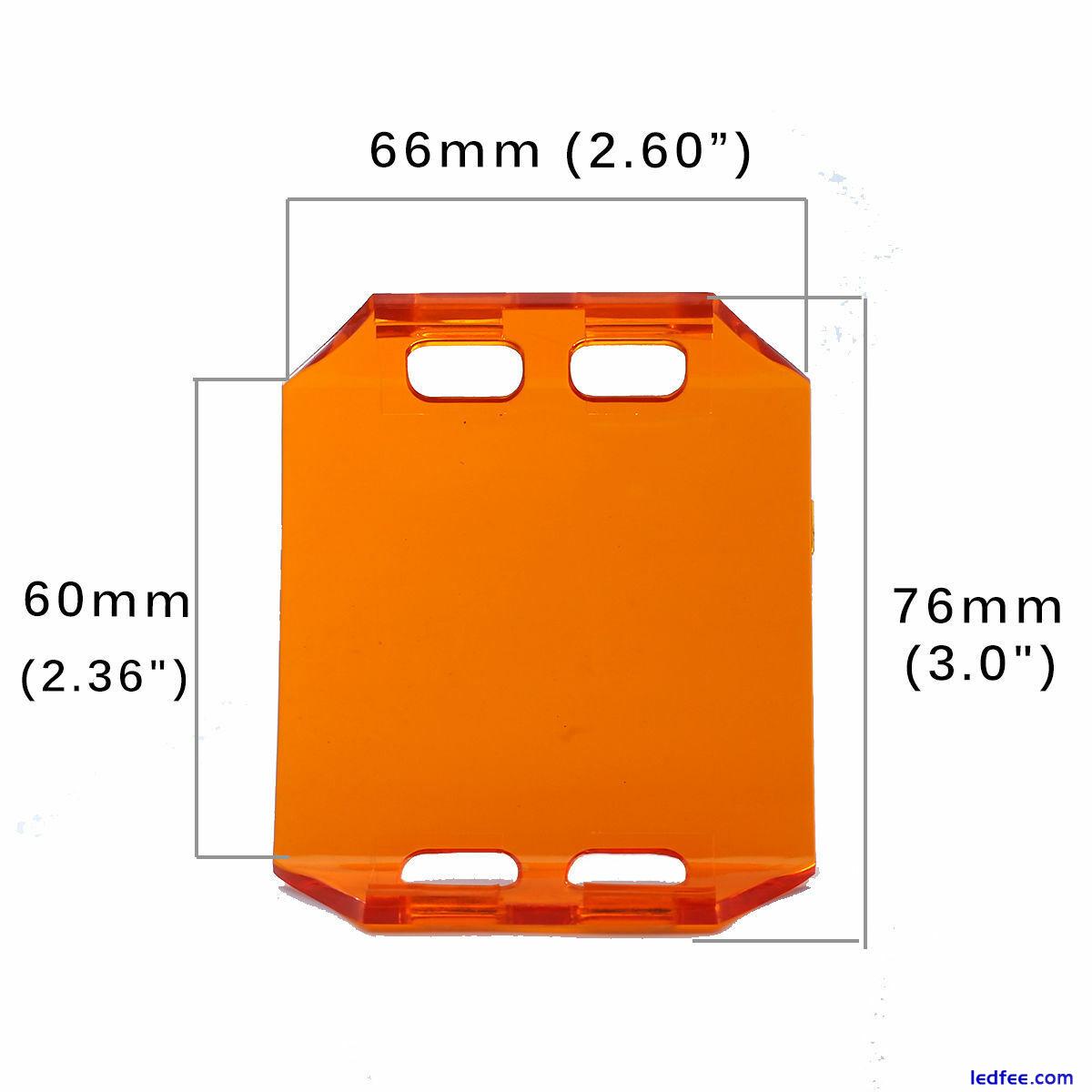 1x Lens Cover For 4" inch 18W /3x3" Cube Pods LED Work Light Spot Flood Fog Lamp 4 