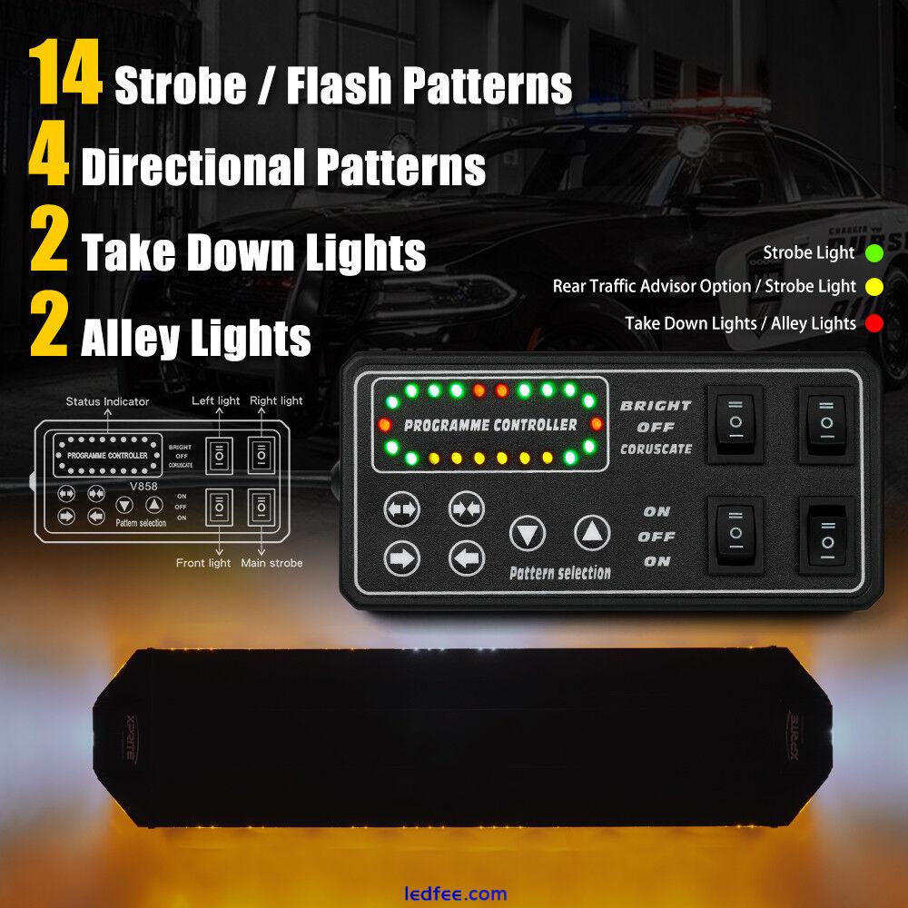 Amber 48" Inch 88 LED Strobe Light Bar Emergency Warn Beacon Tow Truck Response 0 