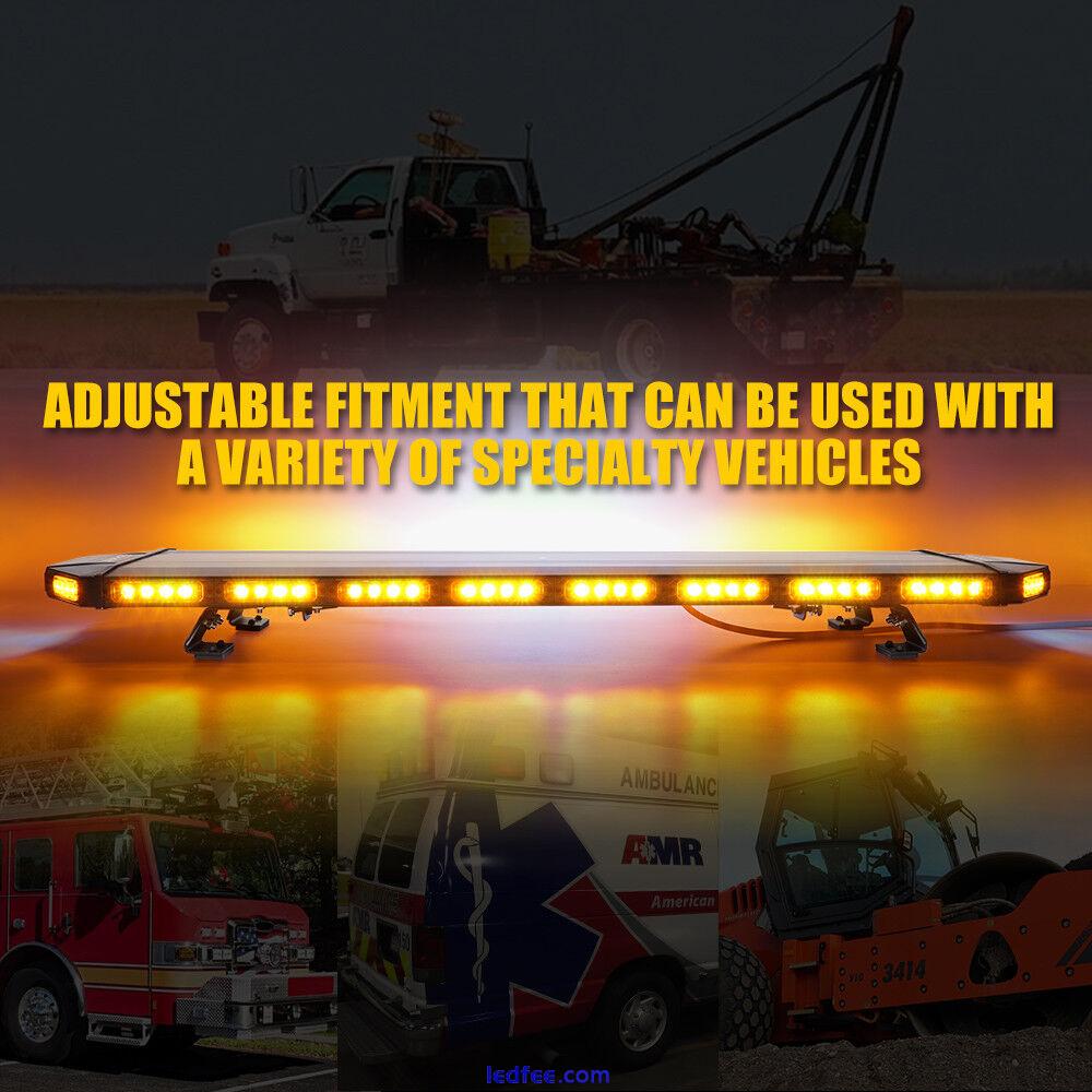 Amber 48" Inch 88 LED Strobe Light Bar Emergency Warn Beacon Tow Truck Response 3 