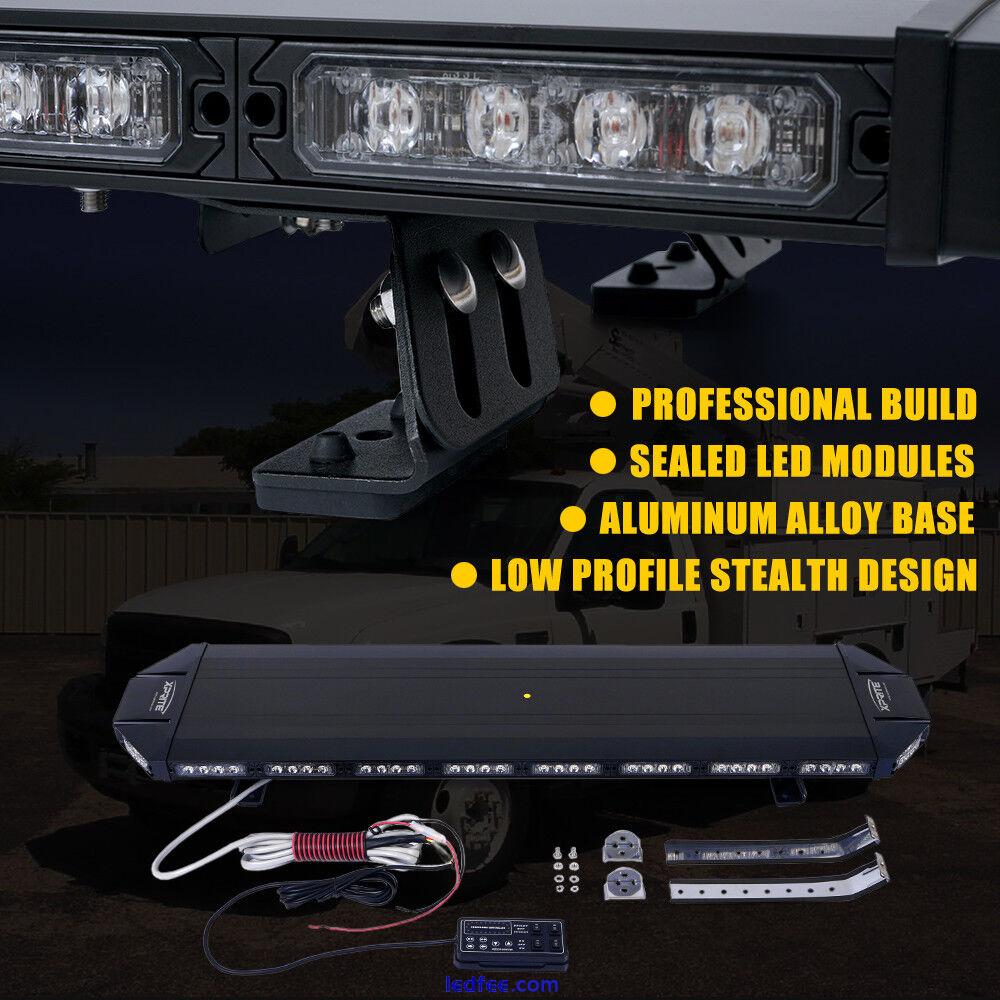 Amber 48" Inch 88 LED Strobe Light Bar Emergency Warn Beacon Tow Truck Response 1 