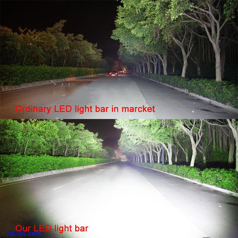 13.5" Inch Off-road Led Light Bar Work Flood Spot Combo w/ RGB Halo Ring Chasing 2 