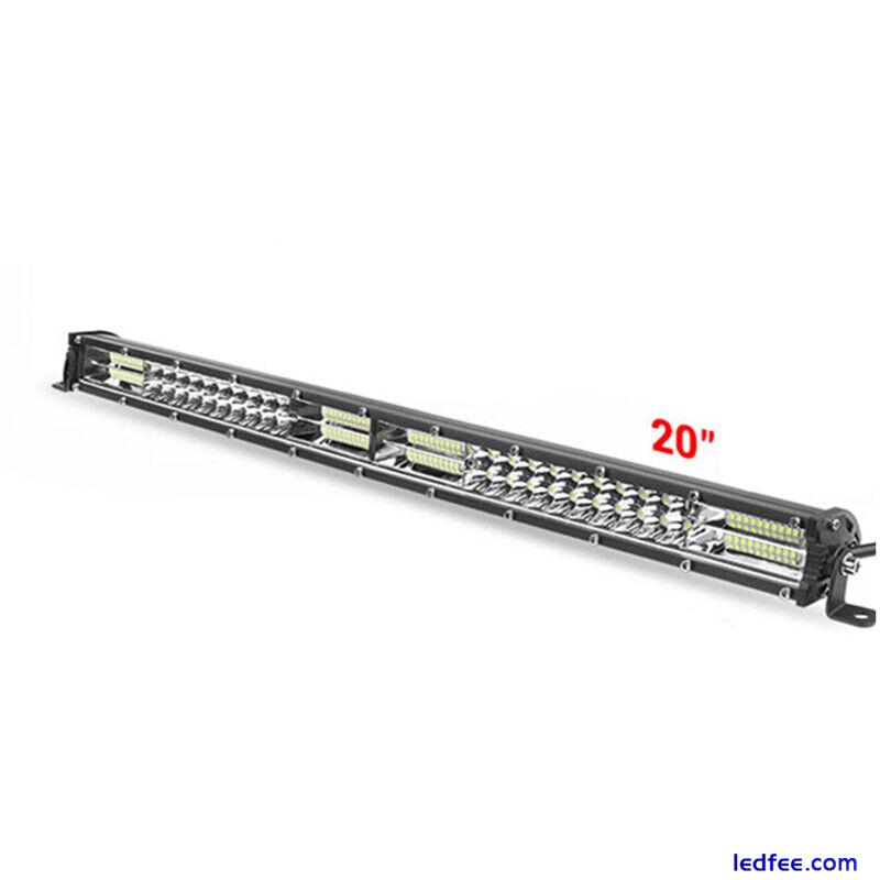 1Pcs Car Ultra-Slim Waterproof 19 inch LED Roof Light Bar 40 LED Work Light Kit 0 