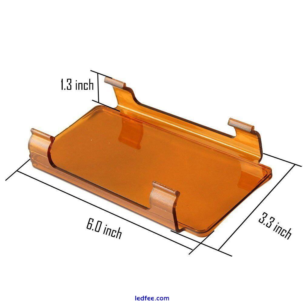 20'' Inch Amber Snap on Protective Cover for LED Light Bar Truck Offroad 4WD ATV 3 