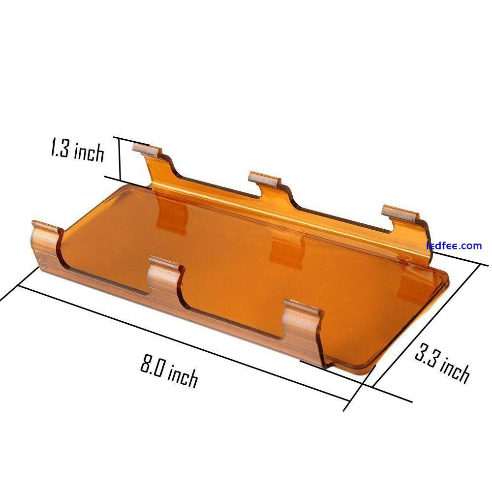 20'' Inch Amber Snap on Protective Cover for LED Light Bar Truck Offroad 4WD ATV 0 