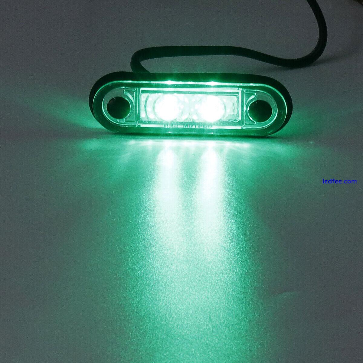 LED FLUSH FIT KELSA BAR MARKER LAMP LIGHT 12v 24v WHITE/AMBER/RED/BLUE/GREEN 3 