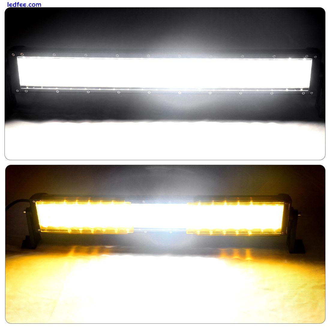 Amber Covers 6"+ 8" For 12/20/22/32/42/50/52" Led Light Bar ATV SUV Truck 4X4 4 