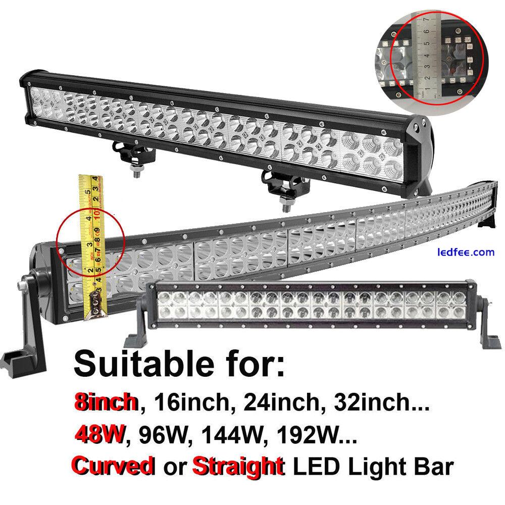 6 8 12 20 22 32 42 50 52" inch Led Curved/Straight Light Bar Dust Proof Covers 0 