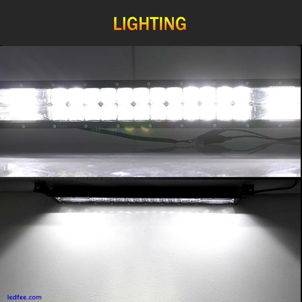 12D Led Light Bar 32inch Combo Spot Flood 2-Rows Driving Work Offroad Boat 4x4WD 3 