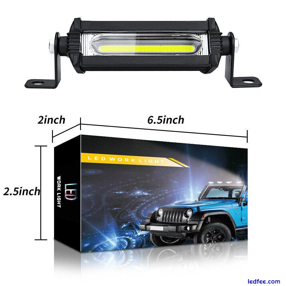 2pcs 4inch LED Light Bar Slim Single Row Work Light Truck SUV Off-Road Light US 2 