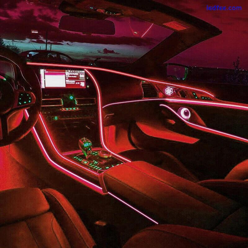 Car Interior Lighting Decorative Led Lights EL Wiring Neon Strip Auto Flexible  3 