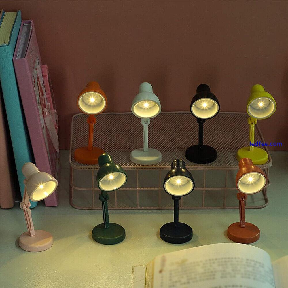 Mini LED Desk Reading Lamp Clip On Book Light Flexible Table Bedside Night Light 4 