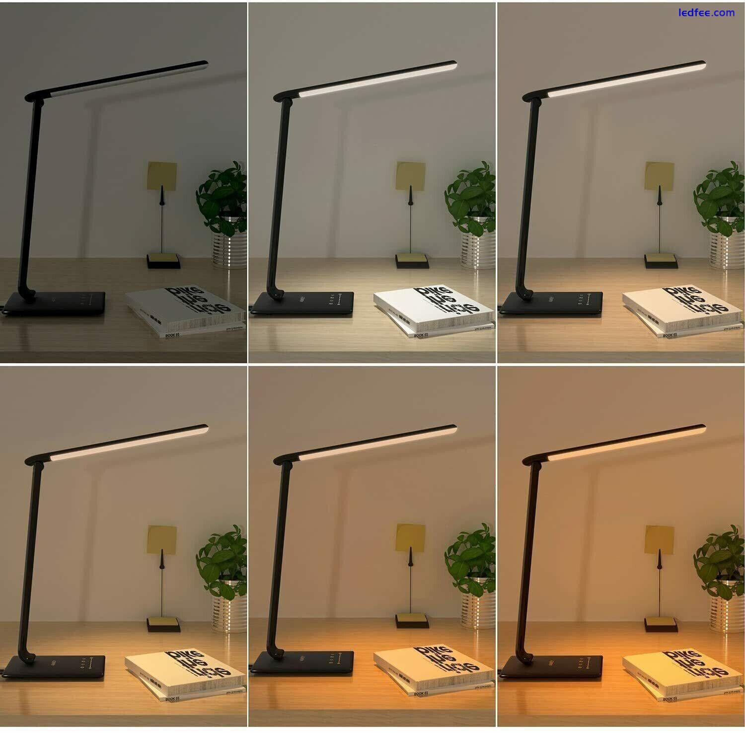 AUKEY Led Desk Lamp 5 Colours Temperatures 7 Brightness Levels USB Charging Port 2 