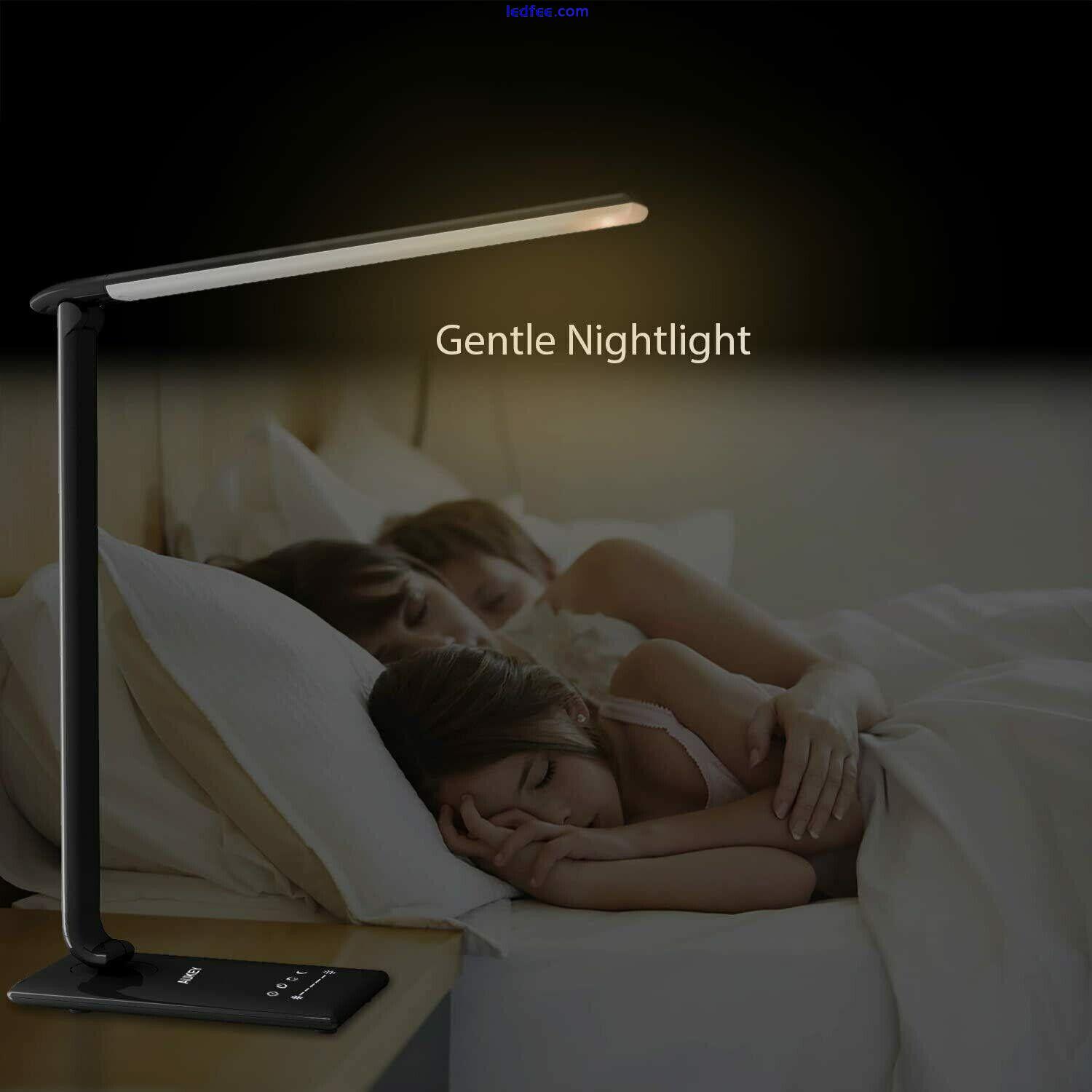 AUKEY Led Desk Lamp 5 Colours Temperatures 7 Brightness Levels USB Charging Port 3 