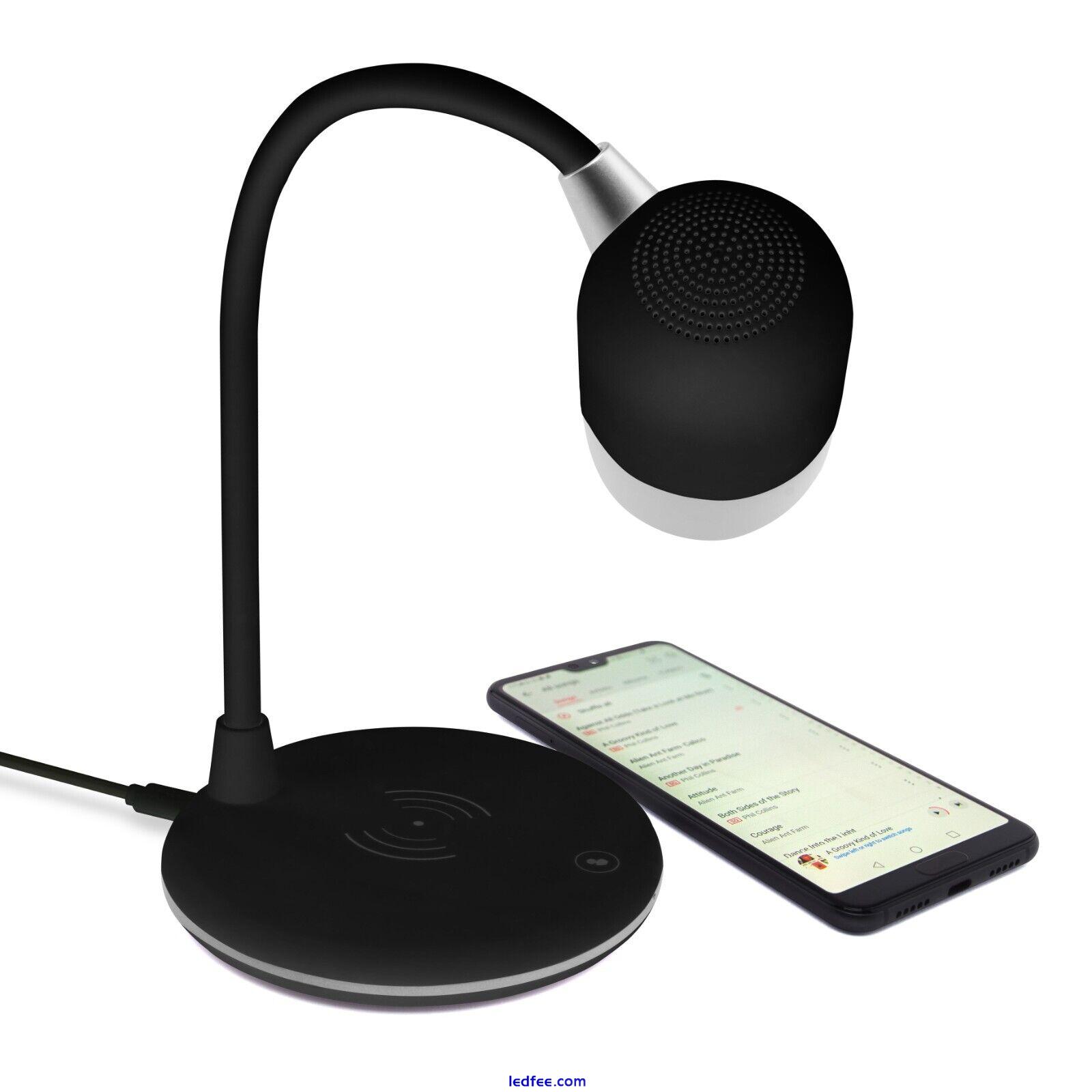 Groov-e Apollo Desk Lamp LED with built-in Wireless Charger & Bluetooth Speaker 5 