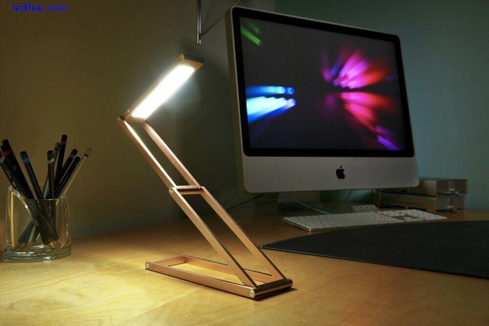 Auraglow Wireless Dimmable Desk Lamp USB Rechargeable Folding LED Reading Light 1 