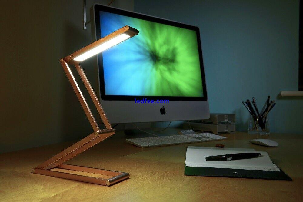 Auraglow Wireless Dimmable Desk Lamp USB Rechargeable Folding LED Reading Light 2 