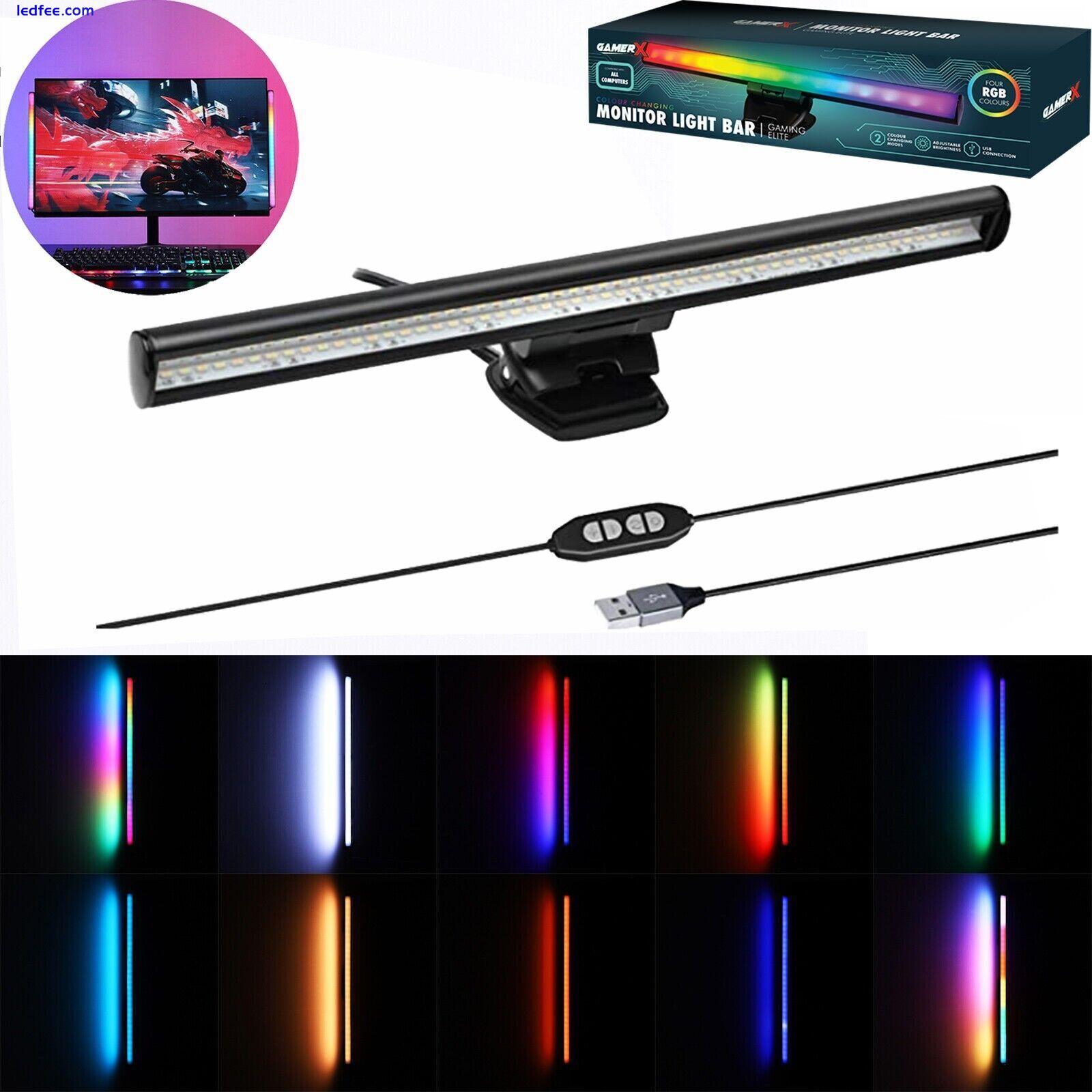 Computer Monitor Light Bar USB Screen Desk Lamp Reading Gaming LED RGB Dimmable 2 