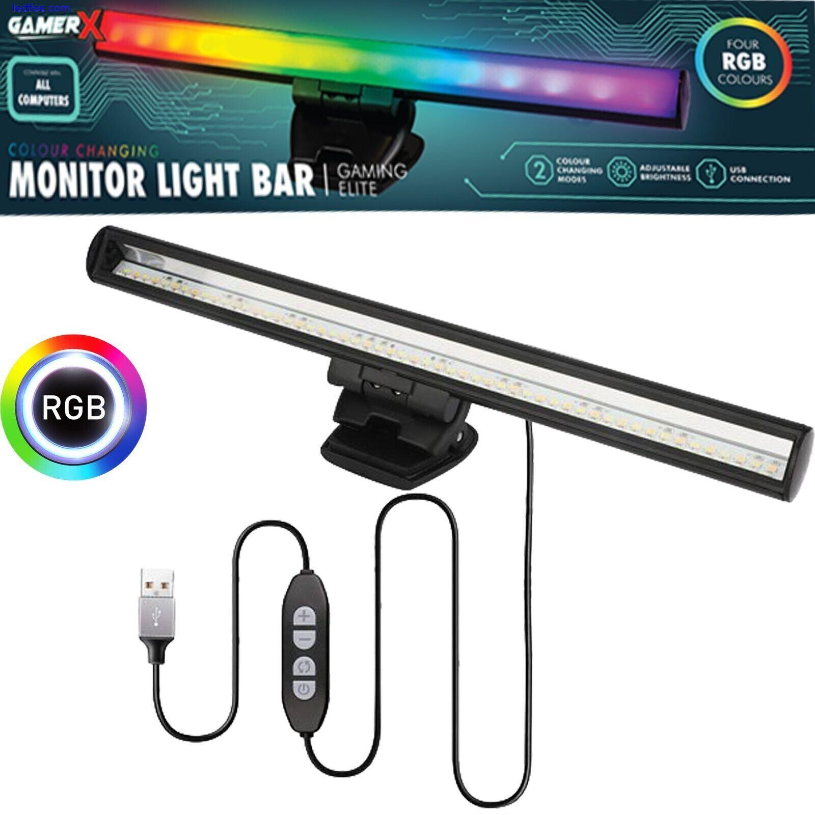 Computer Monitor Light Bar USB Screen Desk Lamp Reading Gaming LED RGB Dimmable 0 