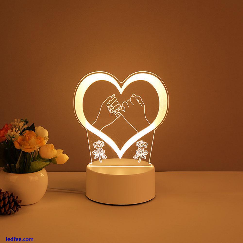 Desk LED USBNight Light Creative Bedroom Bedside Table Day Lamp gift E7E2 4 