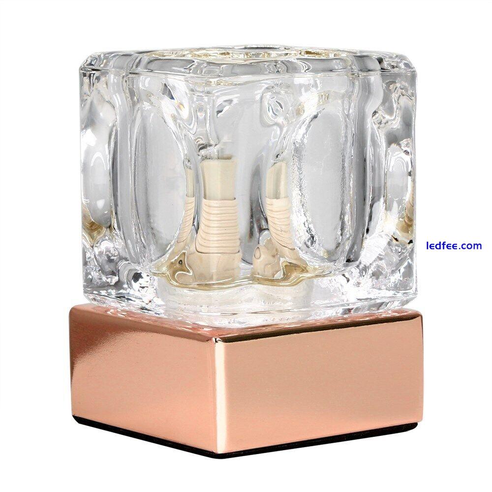 Glass Ice Cube Touch Dimmer Table Lamp Bedside Bedroom Study Office Desk Light 1 