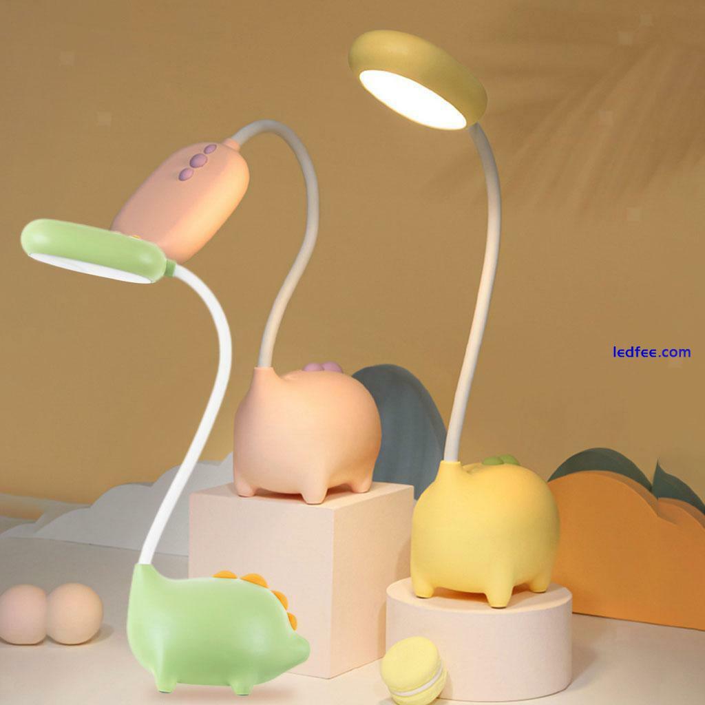 Dimmable Dinosaur LED Desk Light Table Bedside Lamp for Kids Touch Sensor 0 