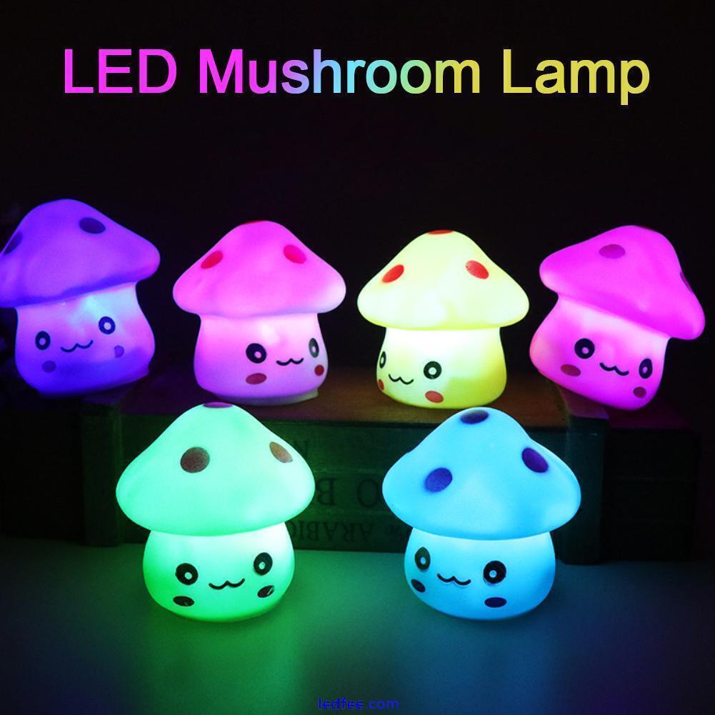 LED Night Light Colorful Mushroom Room Decor Lamp Baby Desk Lamp Night A 9CY6 5 