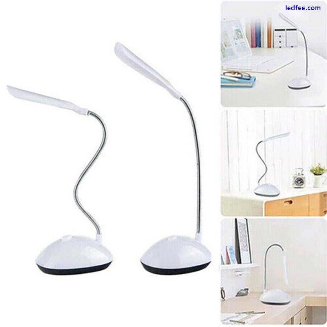 2 Pack LED Desk Lamp  Night Light Push Button Read Table 23cm Battery Operated 4 