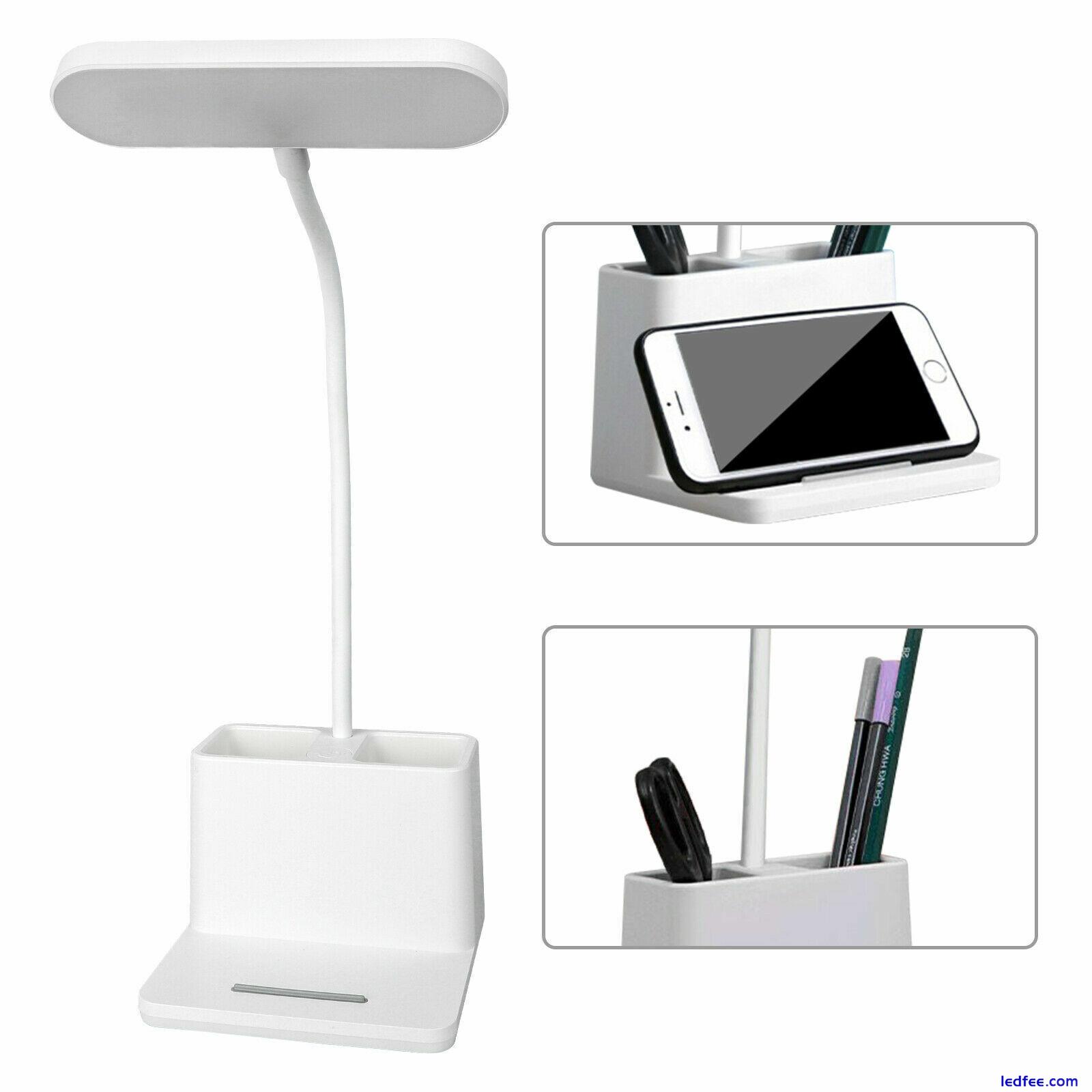 Dimmable LED Desk Lamp Table Beside Reading Light Touch Control USB Rechargeable 5 