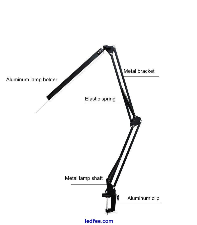 LED Desk Light Folding USB Long Arm Eye Protection Reading Light Office Table-UK 1 