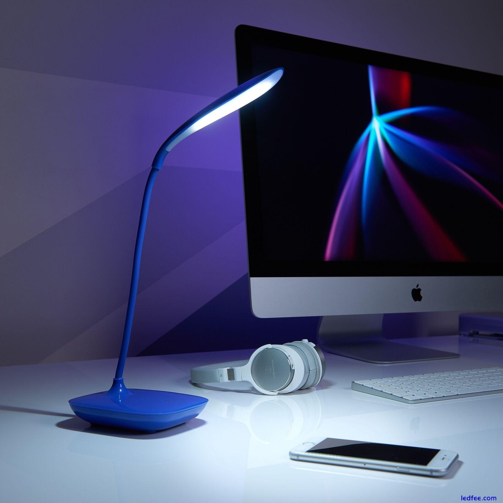 Auraglow Wireless Cordless Rechargeable Flexible LED Desk Reading Lamp Light 5 