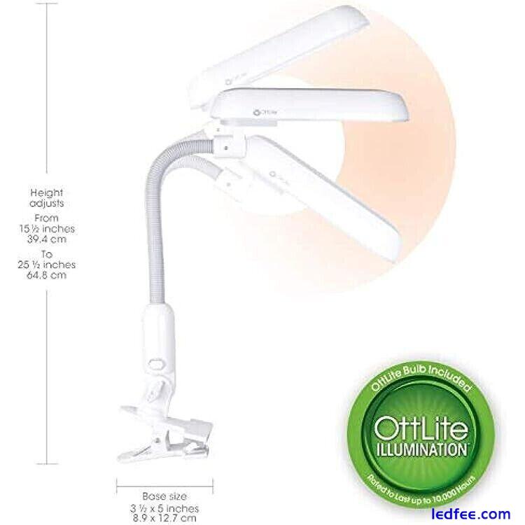 Ottlite 13W LED Clip On Desk Lamp light 0 