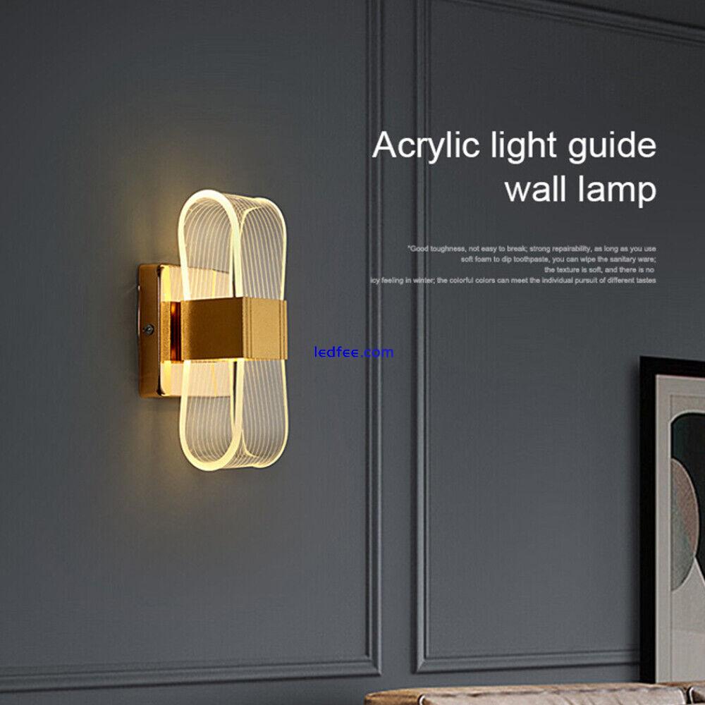 Indoor Acrylic Wall Sconce Light Creative Wall Dimmable LED Lamp Home Decor 5 
