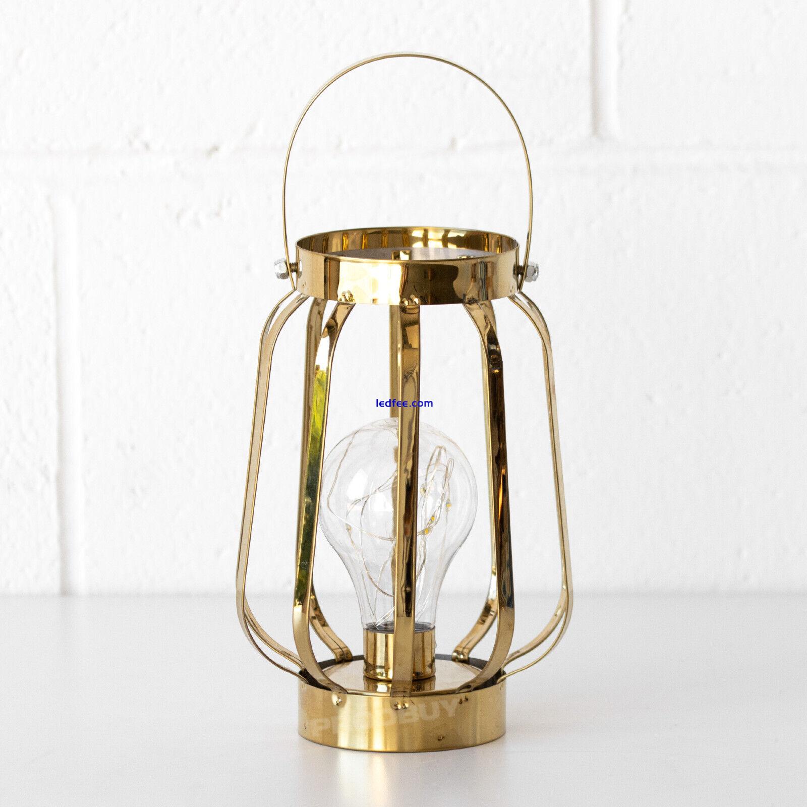 LED Battery Operated Gold Decorative Table Lamp 17cm Mood Light Desk Lantern 1 