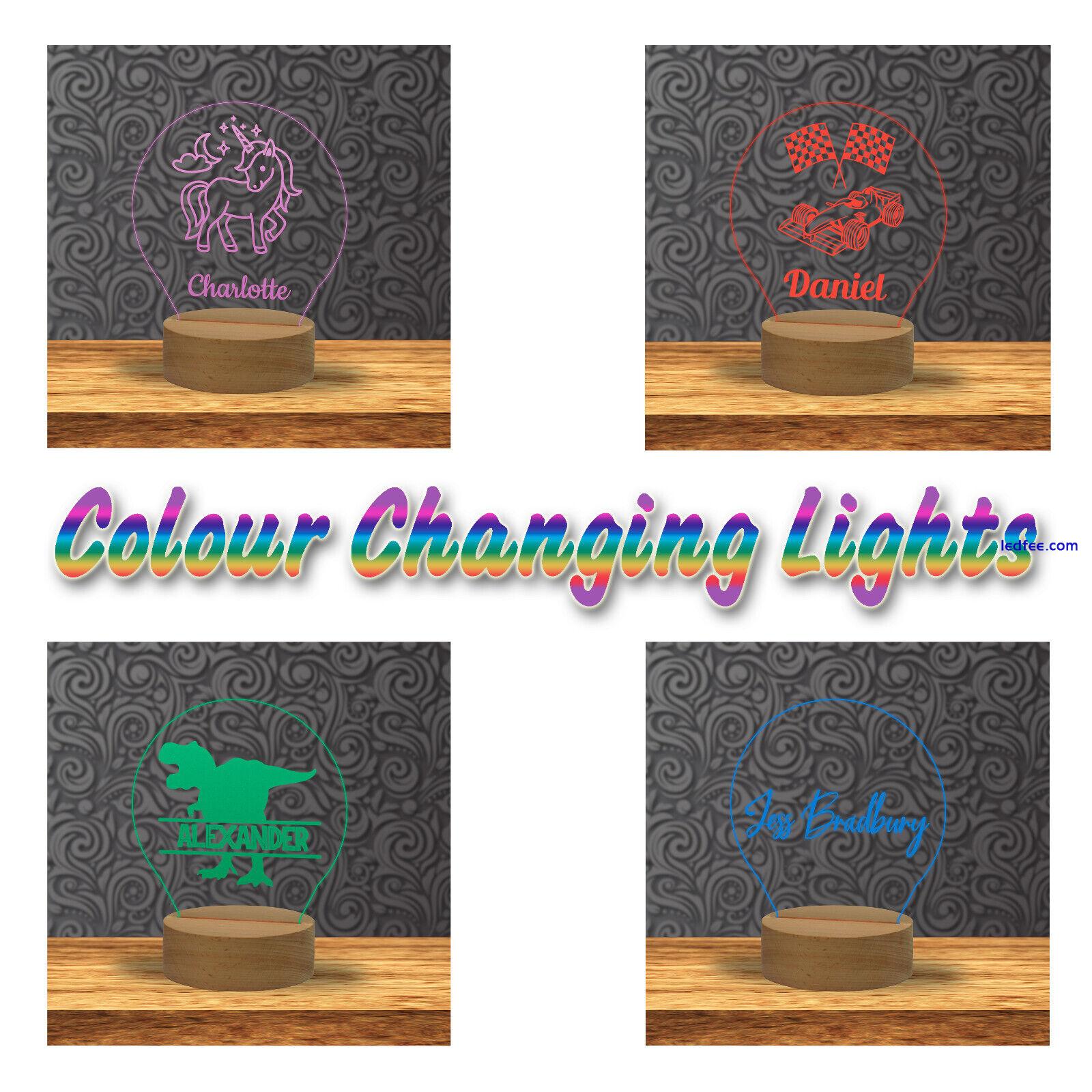 Personalised Night Light LED Desk Table Lamp  LED Colour Changing Lamp 1 