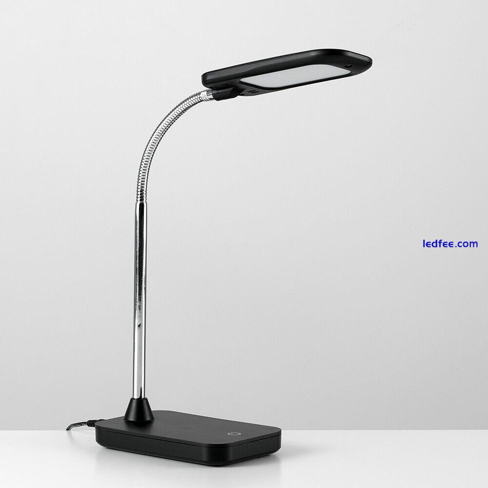 Dimmable Task Lamp LED Black Adjustable Chrome Touch Light Reading Office Desk 0 